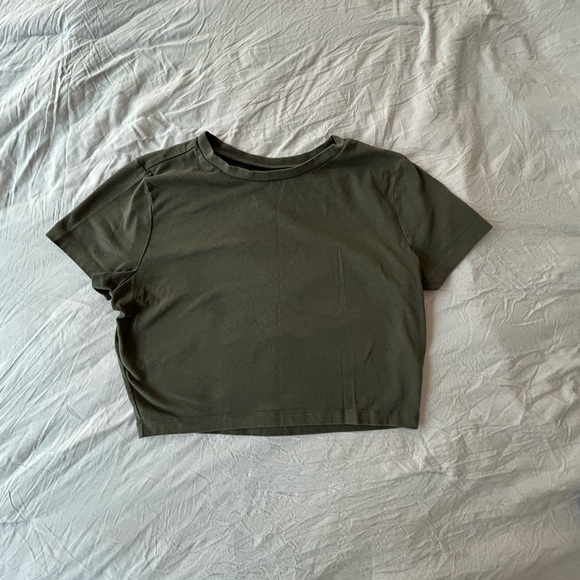 Wild Fable Dark Green Crop Top - Picture 1 of 2